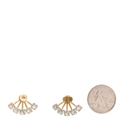 Christian Dior Crystal Pearl Petite CD Earrings Gold 2 of 4