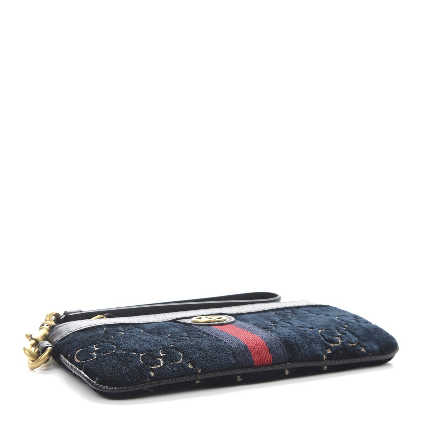 Velvet GG Monogram Textured Calfskin Web Smartphone Case Blue Beige Black