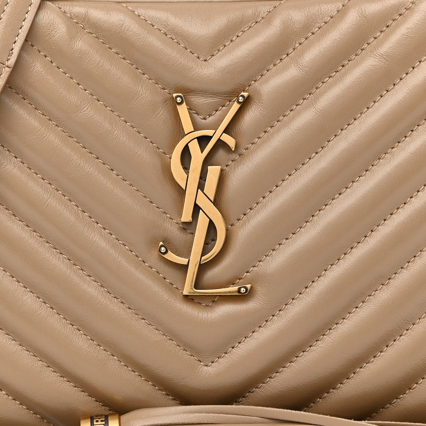 Calfskin Matelasse Monogram Lou Camera Bag Dark Beige