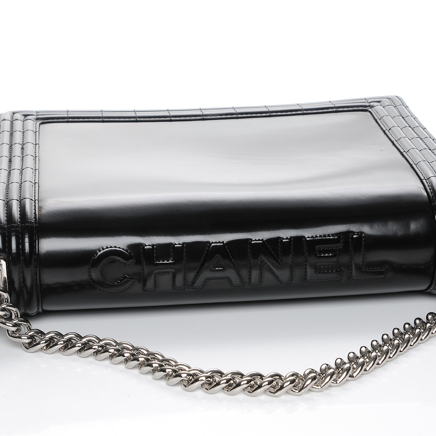 Chanel Glazed Calfskin Large Boy Flap Black 5 of 9