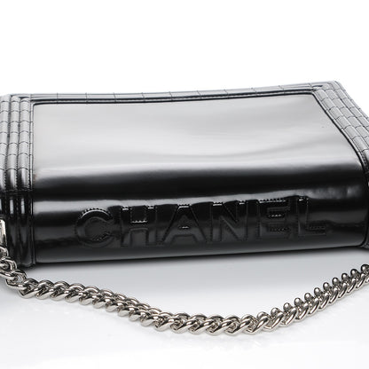Chanel Glazed Calfskin Large Boy Flap Black 5 of 9