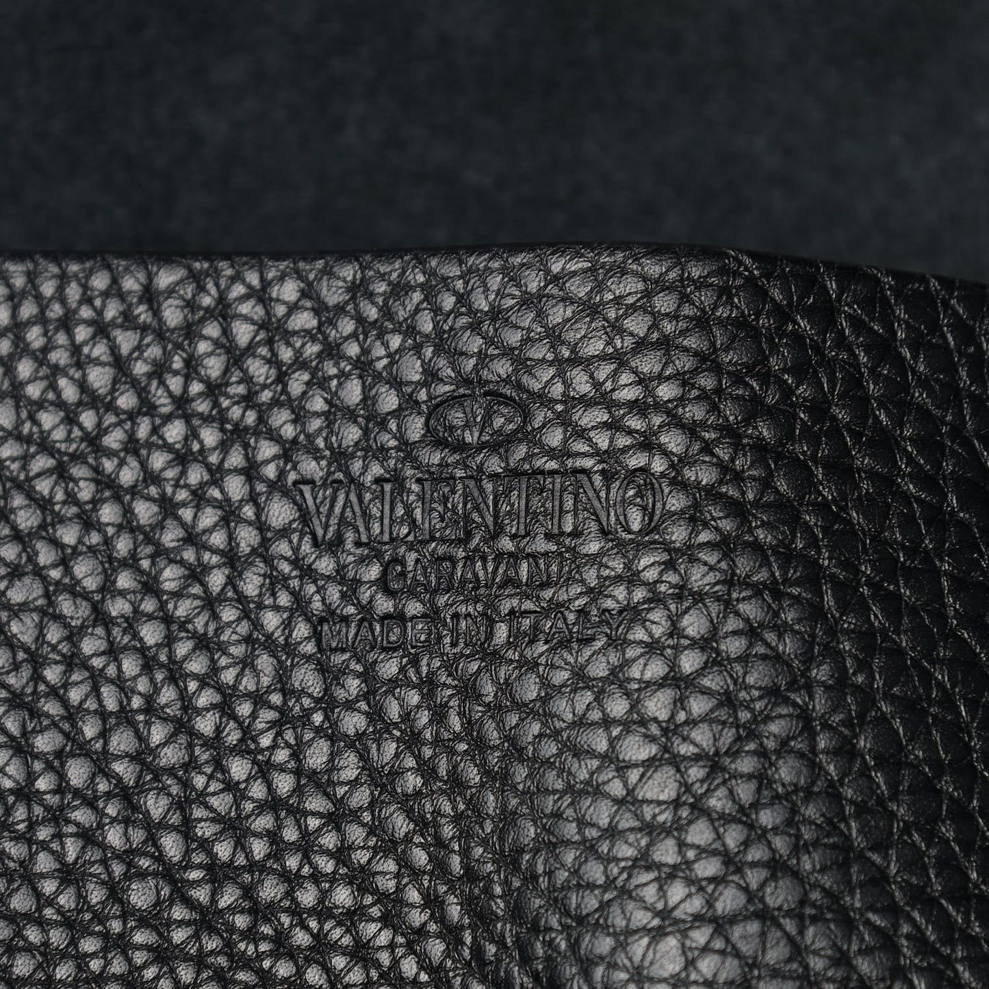 Grained Calfskin Rockstud Backpack Black