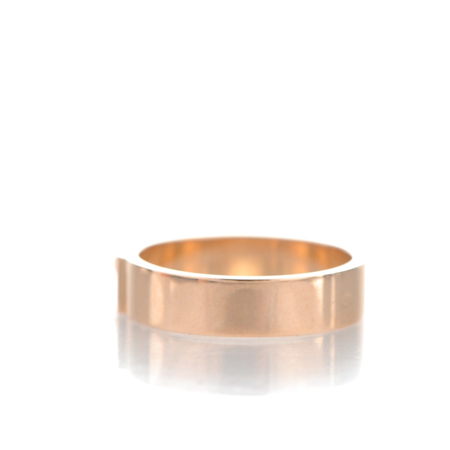 Hermes 18K Rose Gold Diamond PM Kelly Ring 56 7.5 3 of 4