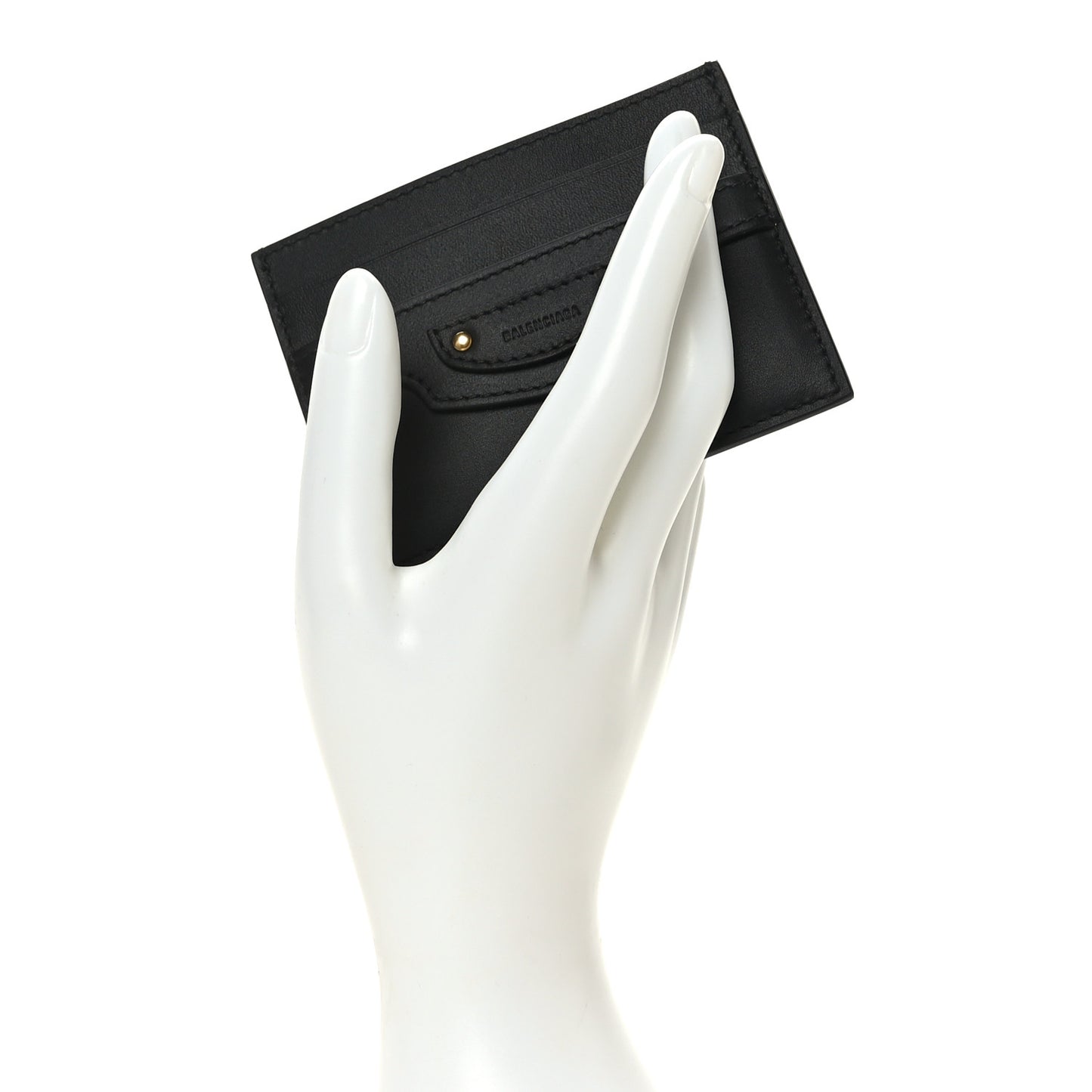 Smooth Calfskin Neo Classic Gold Hardware City Card Case Black