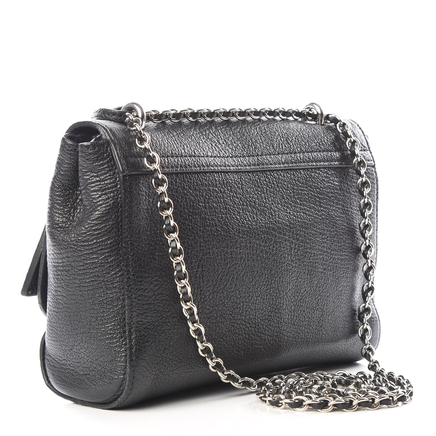 Mulberry Glossy Goatskin Small Lily Flap Black 2 of 10