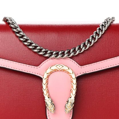 Gucci Azalea Calfskin Enamel Mini Dionysus Chain Wallet New Cherry Red Wild Rose Off White 8 of 9