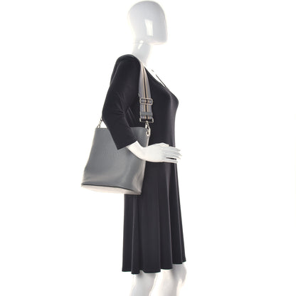 Prada Vitello Phenix Logo Hobo Ardesia 2 of 9
