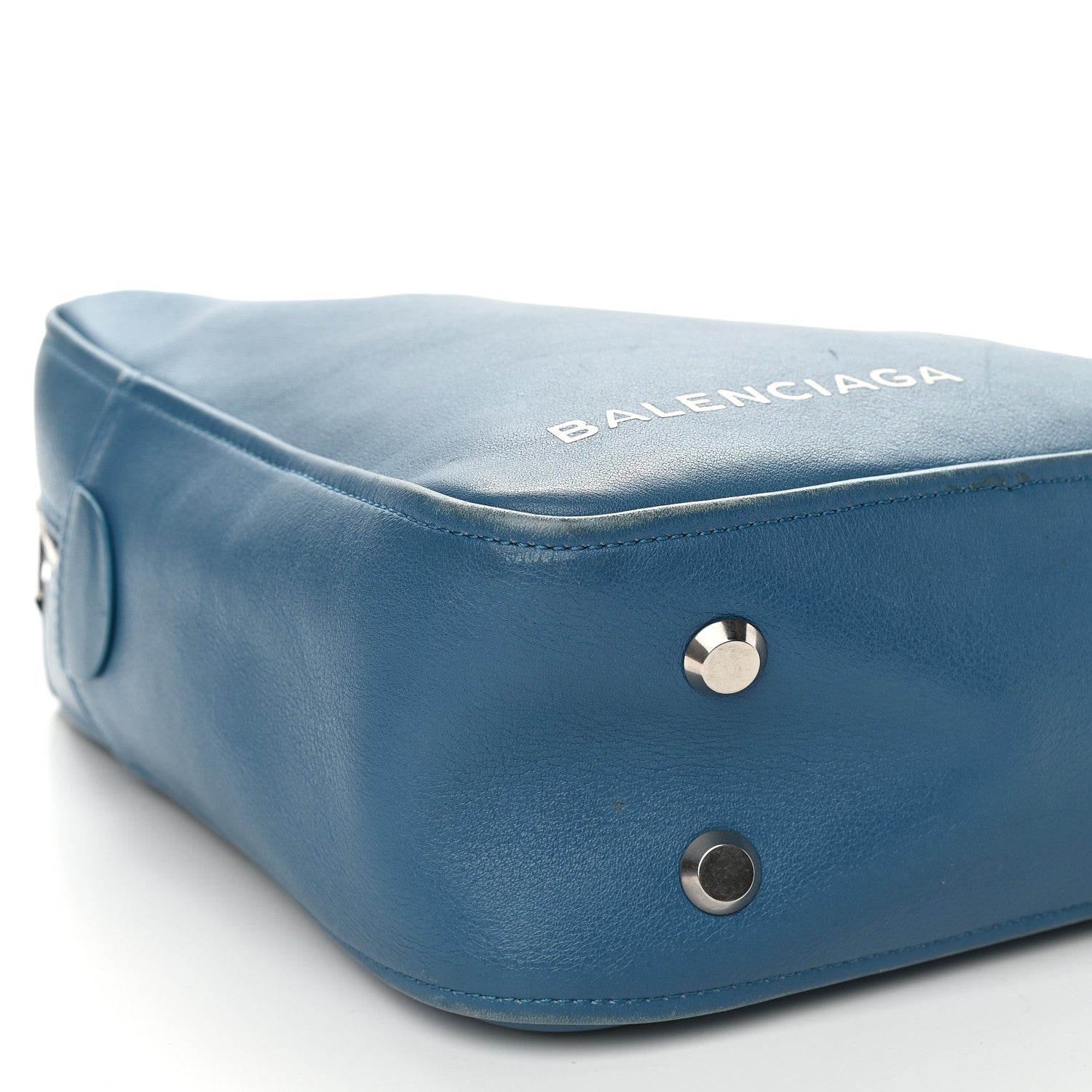 Balenciaga Calfskin S Triangle Duffle Bleu Persan 8 of 12