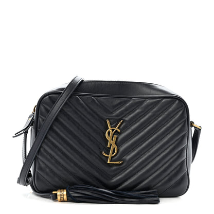 Saint Laurent Calfskin Matelasse Monogram Lou Camera Bag Deep Marine 1 of 15