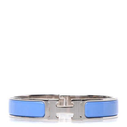 Hermes Enamel Narrow Clic Clac H Bracelet PM Bleu Transat 1 of 5