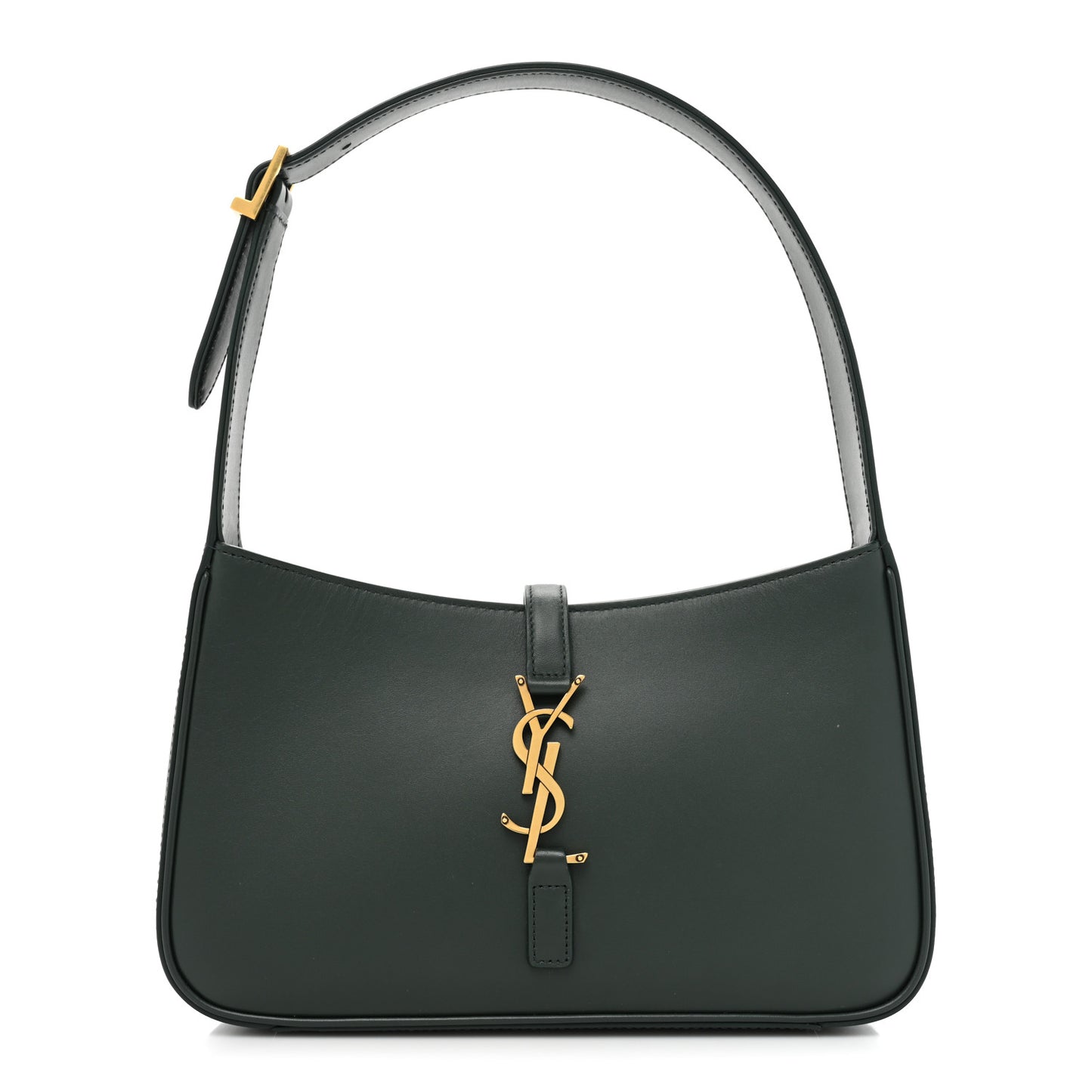 Smooth Calfskin Le 5 A 7 Hobo Vert Fonce