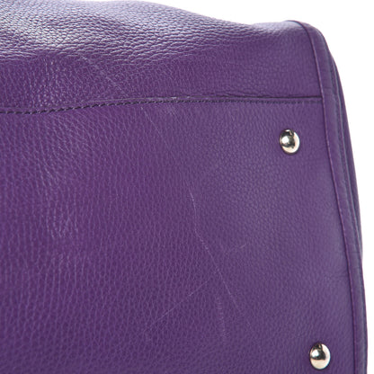 Gucci Pebbled Calfskin Large Soho Shoulder Bag Shine Purple 12 of 16