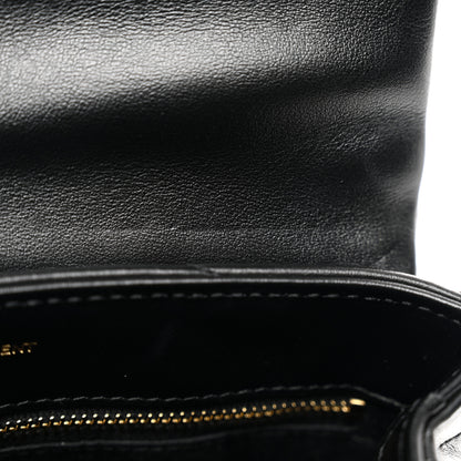 Saint Laurent Calfskin Y Quilted Monogram Toy Loulou Crossbody Bag Black 11 of 12