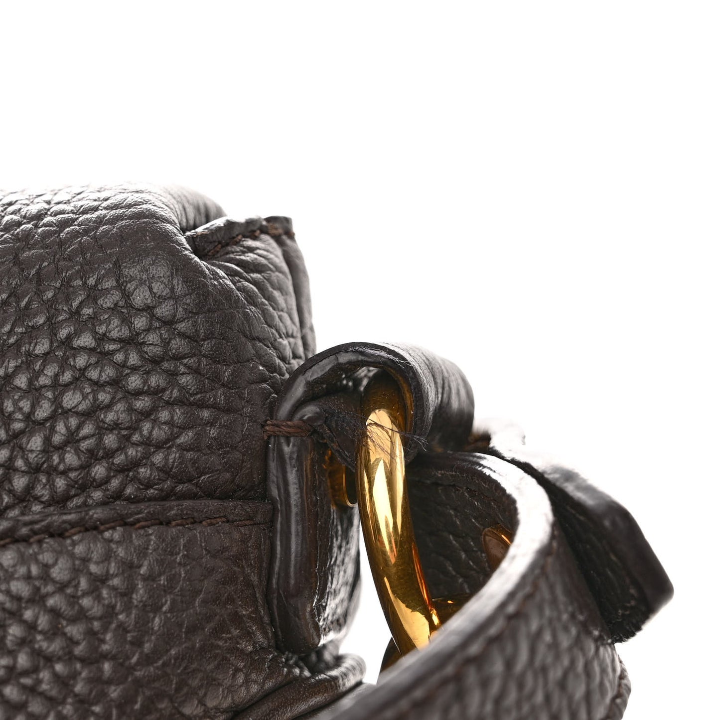 Pebbled Calfskin Large Jennifer Dark Brown