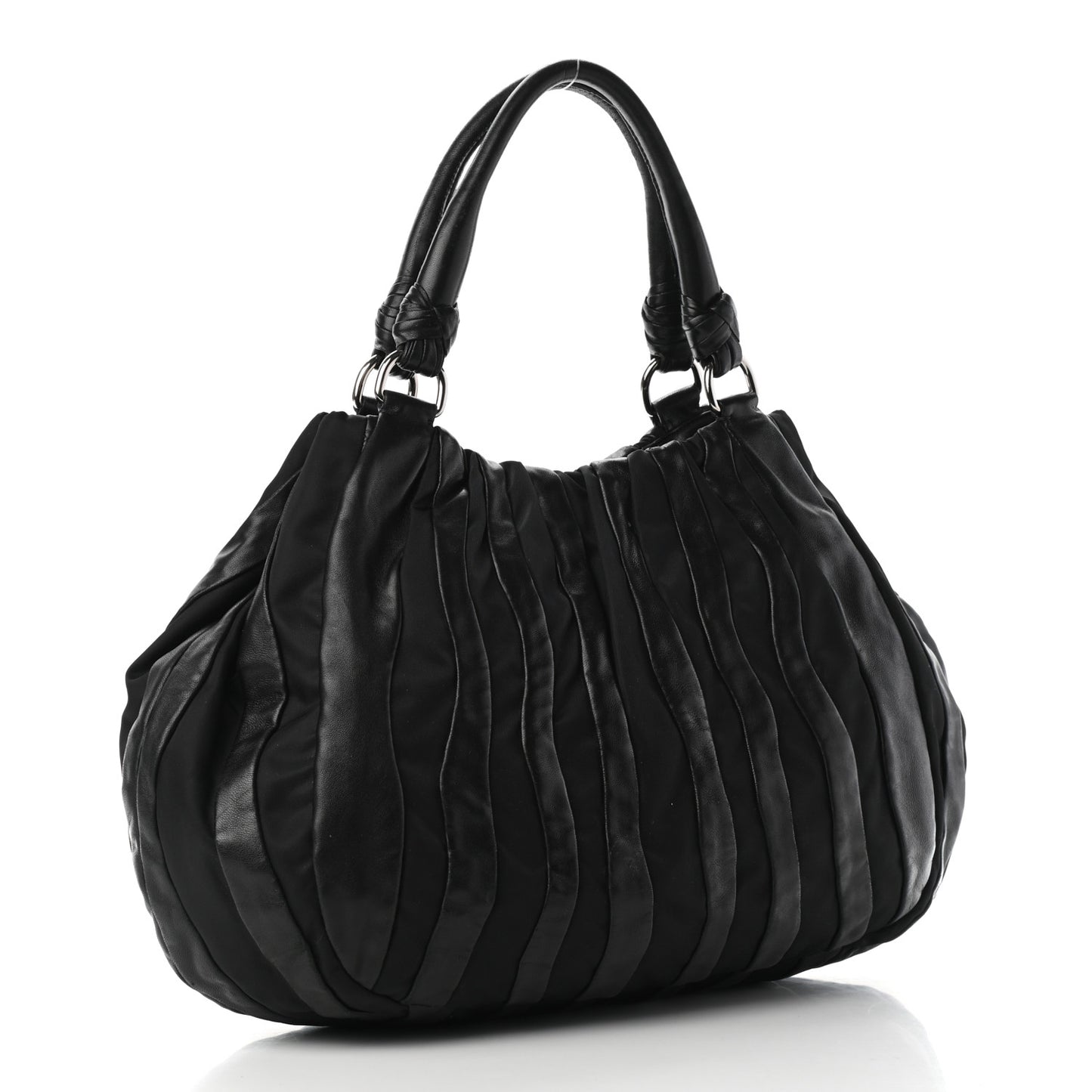 Tessuto Nappa Mordore Tote Black