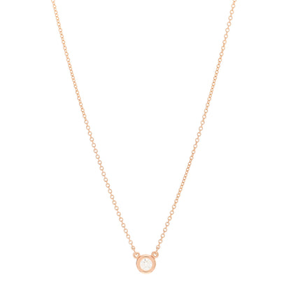 Tiffany 18K Rose Gold Diamond .17ct Elsa Peretti Diamonds by the Yard Pendant Necklace 1 of 5