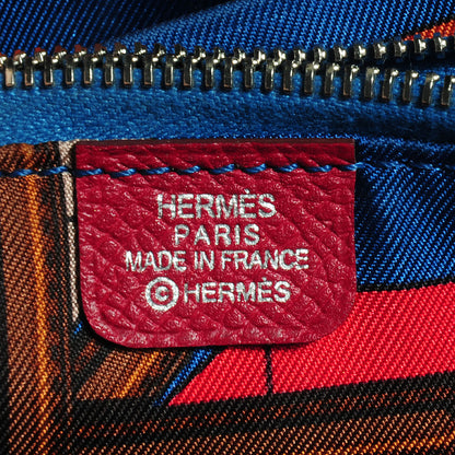 Hermes Epsom Silk'in Compact Wallet Rubis 8 of 10