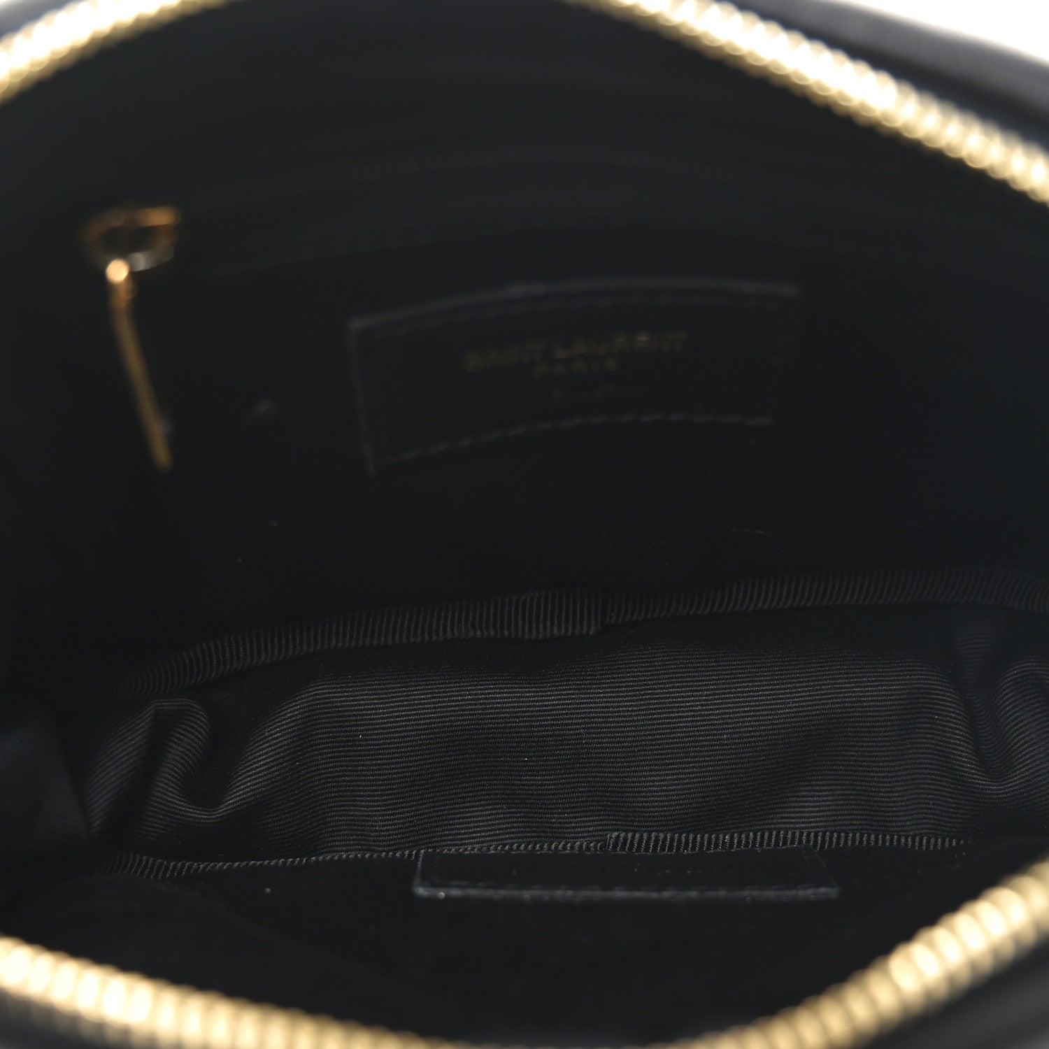Saint Laurent Lambskin Calypso Cosmetic Case Black 5 of 10