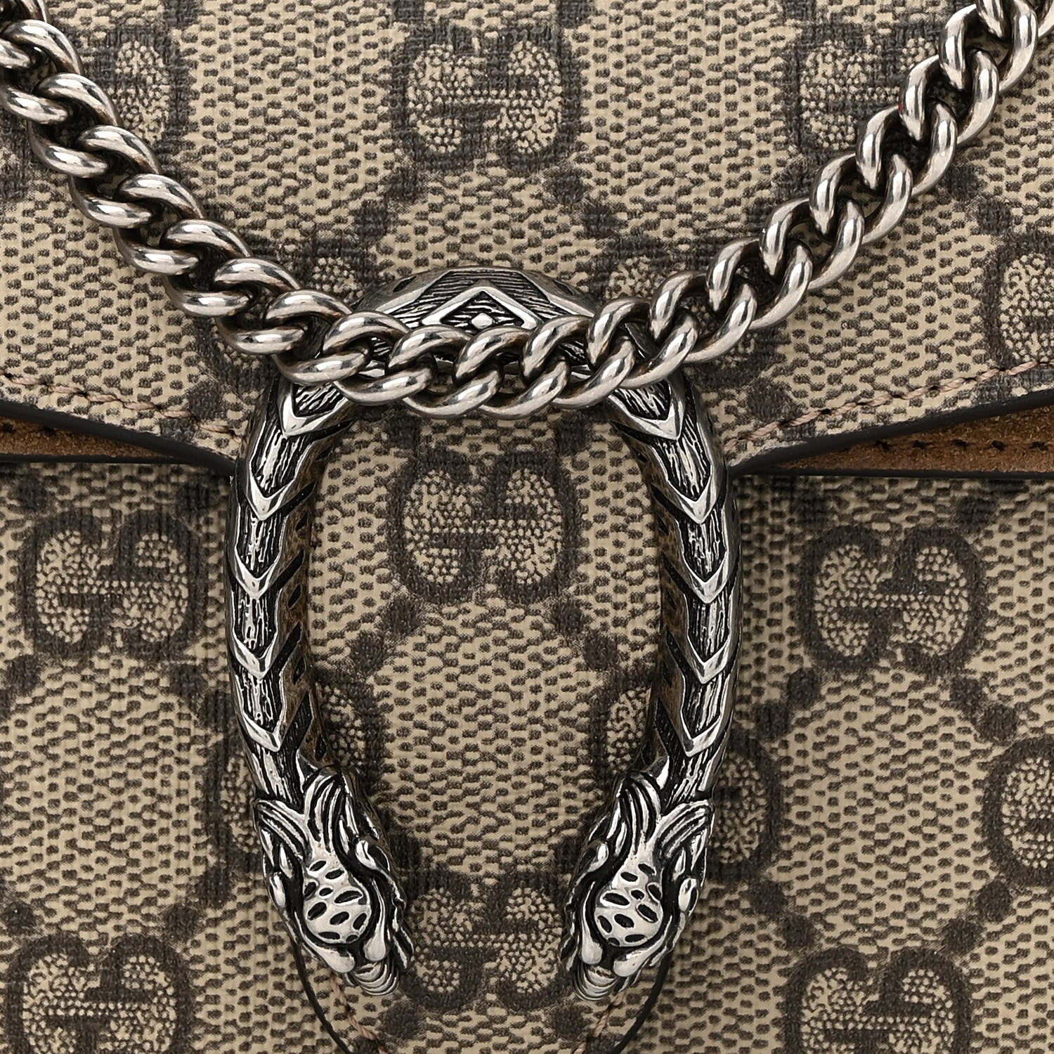 Gucci GG Supreme Monogram Super Mini Dionysus Shoulder Bag Taupe 7 of 12