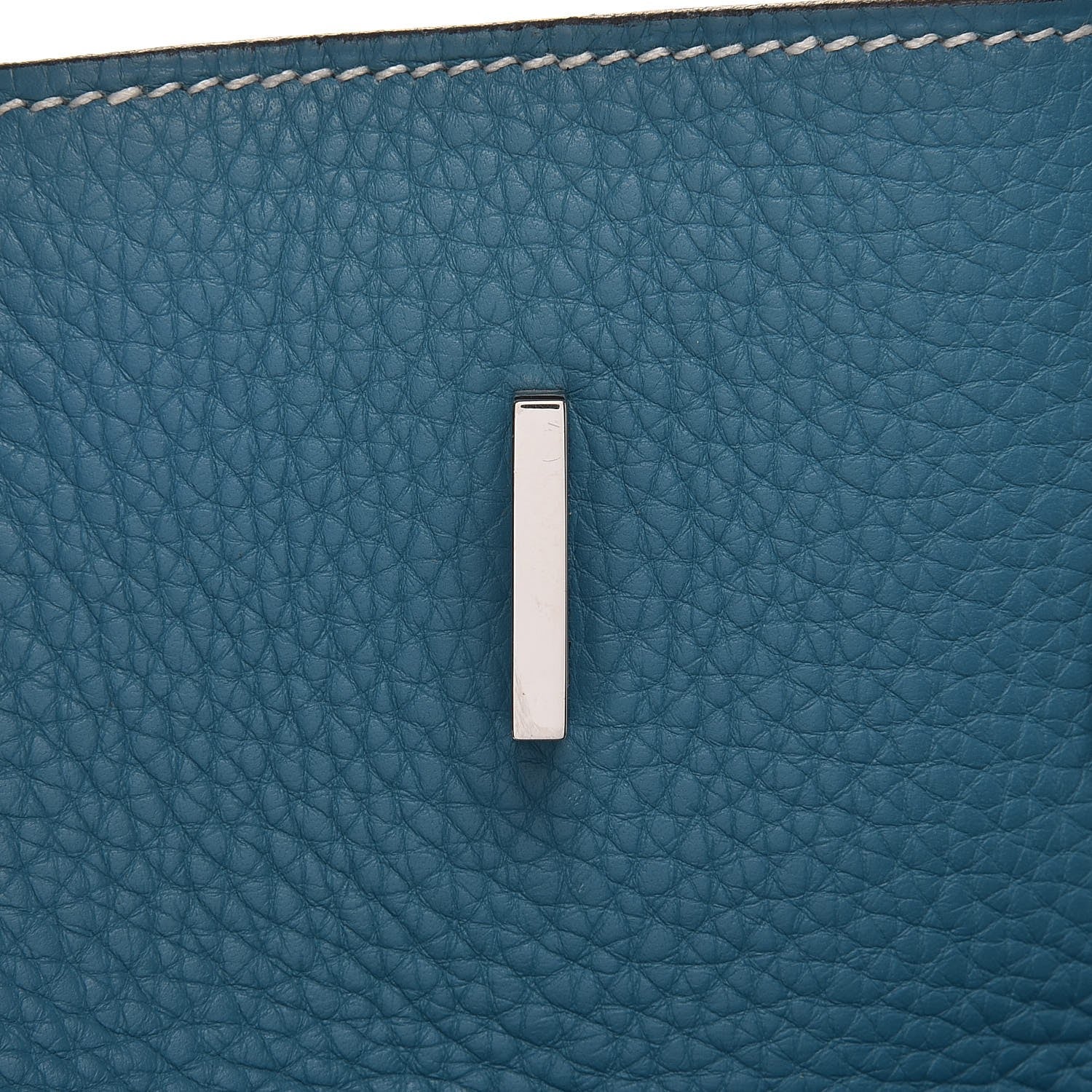 Hermes Taurillon Clemence Birkin 40 Blue Jean 20 of 28