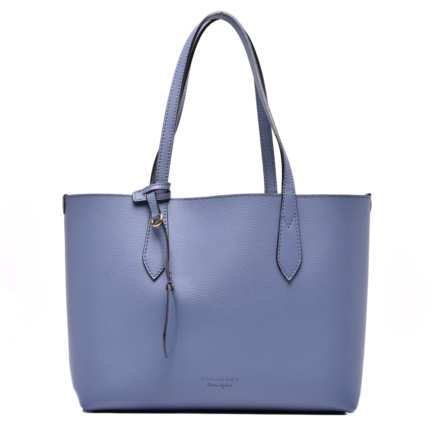Burberry Calfskin Haymarket Check Medium Reversible Tote Blue 1 of 16