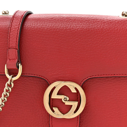 Gucci Dollar Calfskin Small Interlocking G Shoulder Bag Red 8 of 17