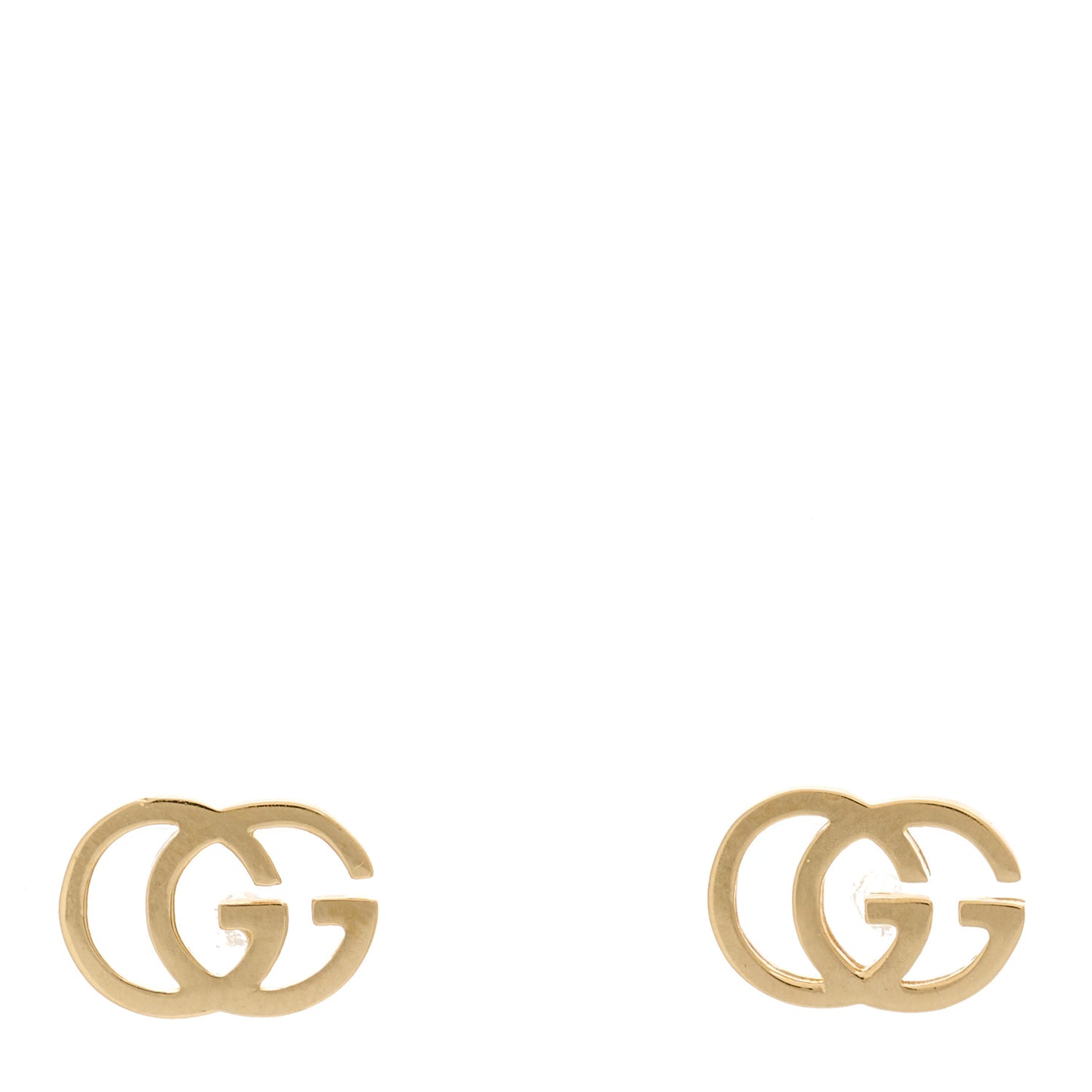18K Yellow Gold GG Tissue Stud Earrings