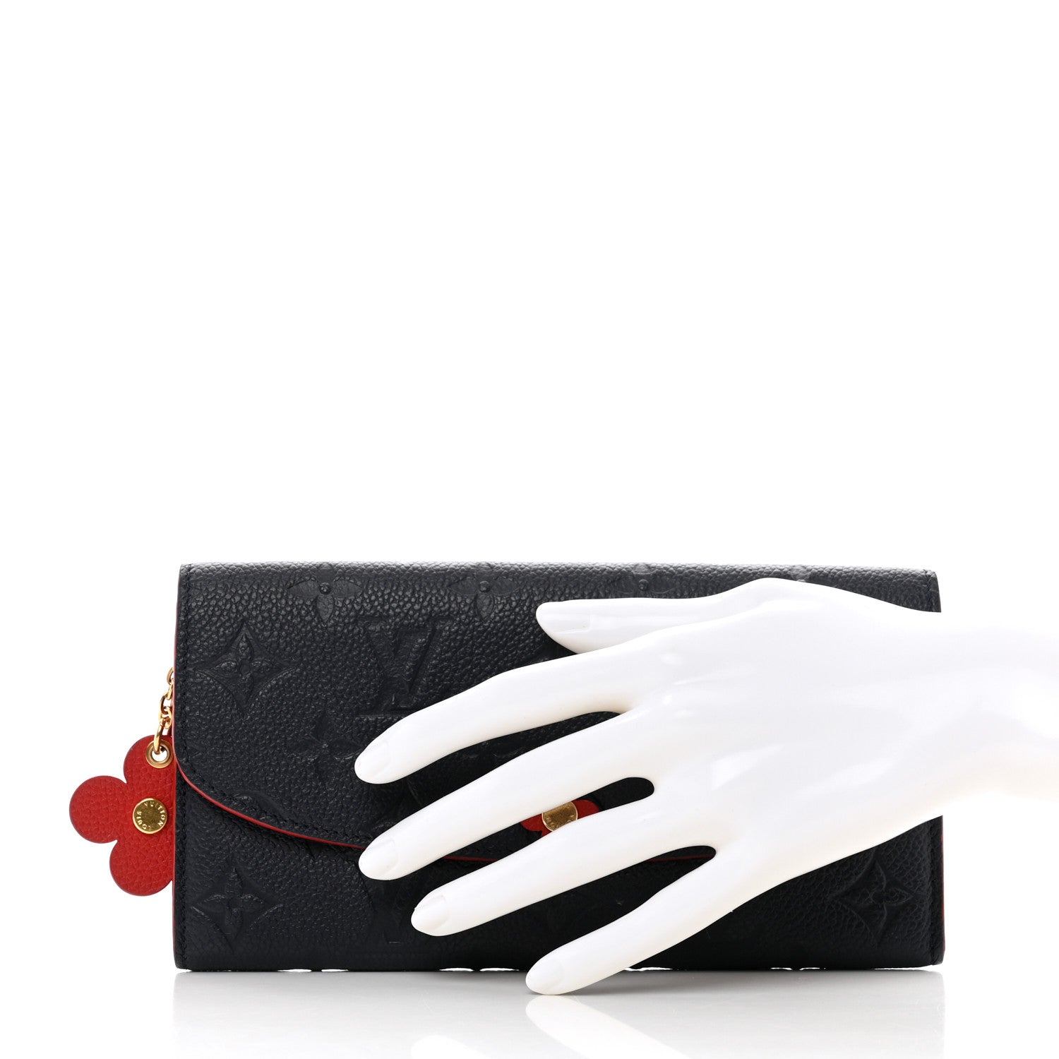 Louis Vuitton Empreinte Bloom Flower Emilie Wallet Marine Rouge 2 of 6