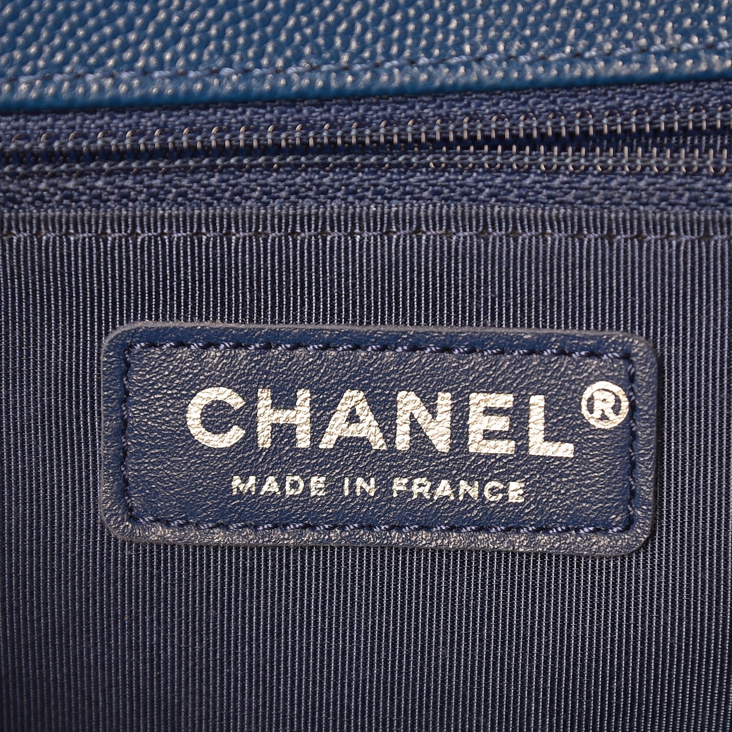 Chanel Caviar Quilted New Medium Boy Flap Blue 6 of 8