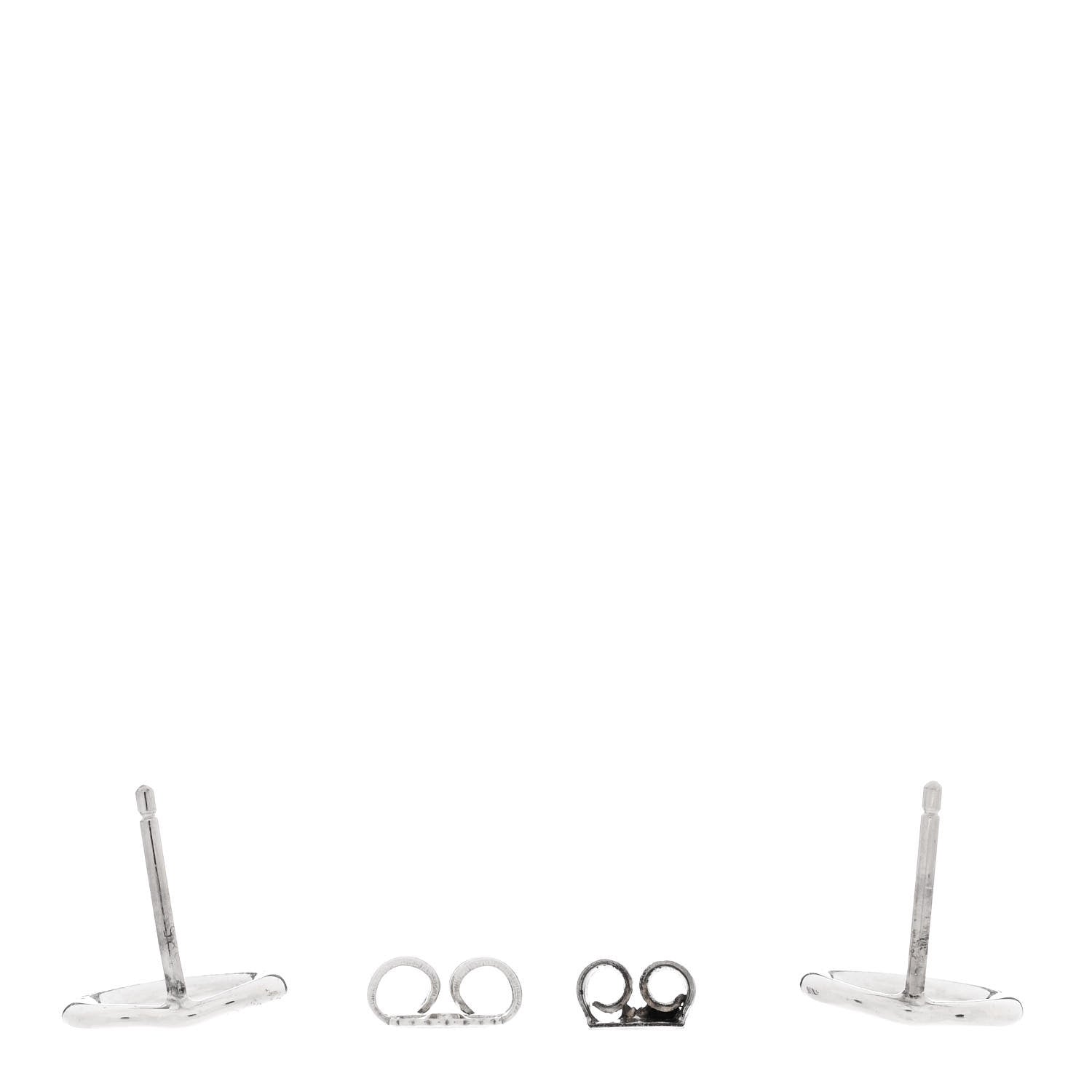 Tiffany Sterling Silver Elsa Peretti 11mm Open Heart Earrings 3 of 4