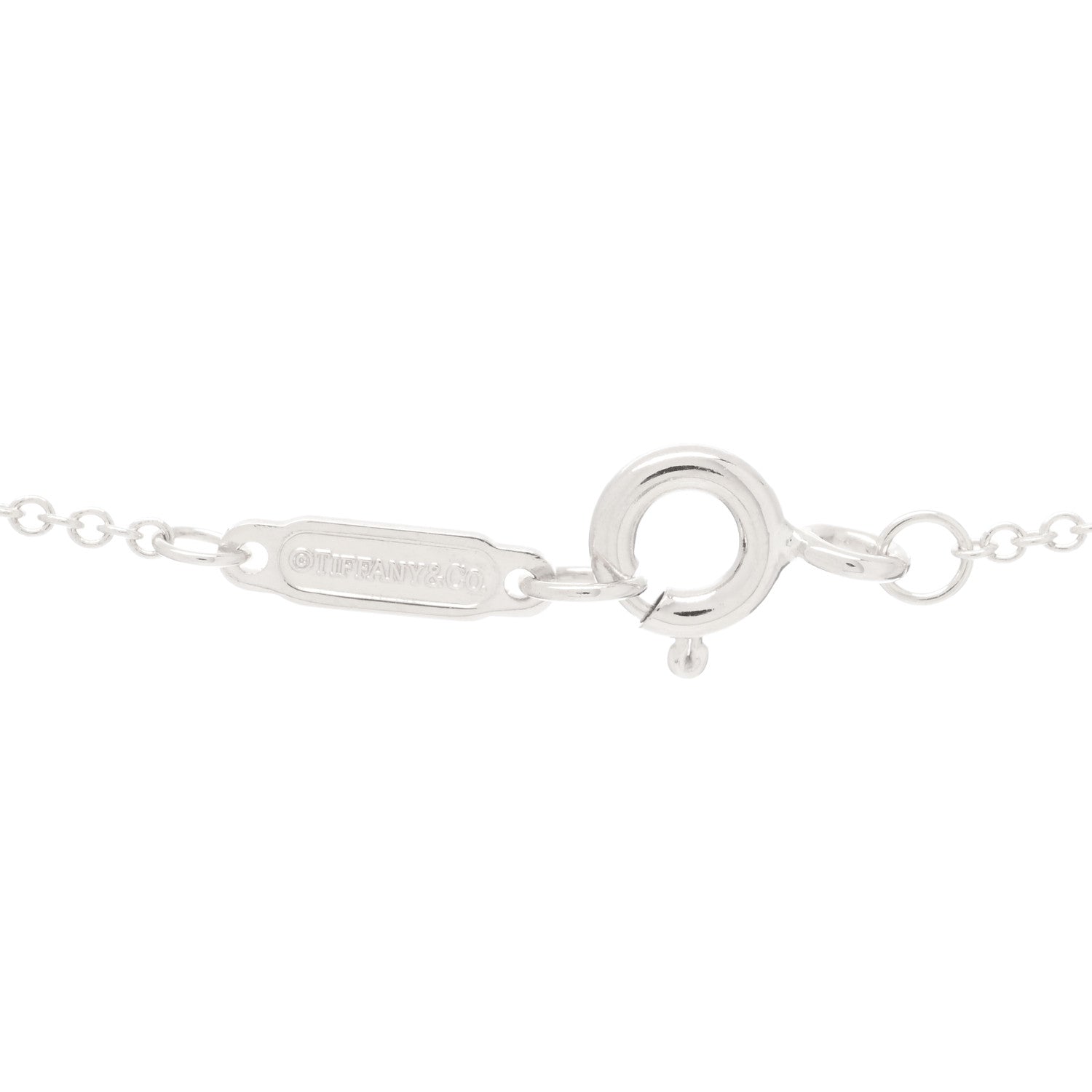 Tiffany 18K White Gold Diamond Metro Heart Pendant Necklace 3 of 3