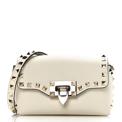 Valentino Garavani Calfskin Mini Rockstud Crossbody Bag Ivory 1 of 12