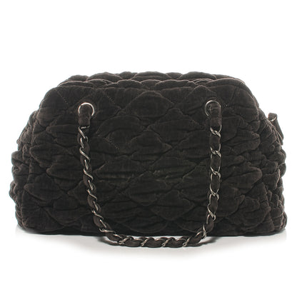 Chanel Velour Bubble Quilt Moscow Bowler Brown 7 of 8