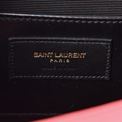 Saint Laurent Grain De Poudre Medium Classic Monogram Kate Satchel Rose Clair 6 of 10