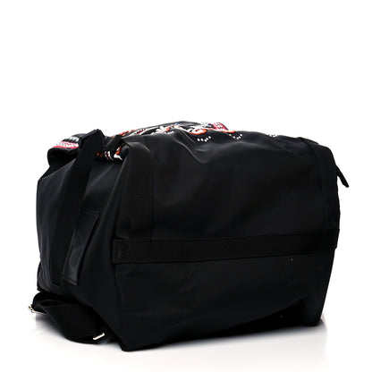 Valentino Garavani Nylon Embroidered Beaded Backpack Black Multicolor 4 of 11
