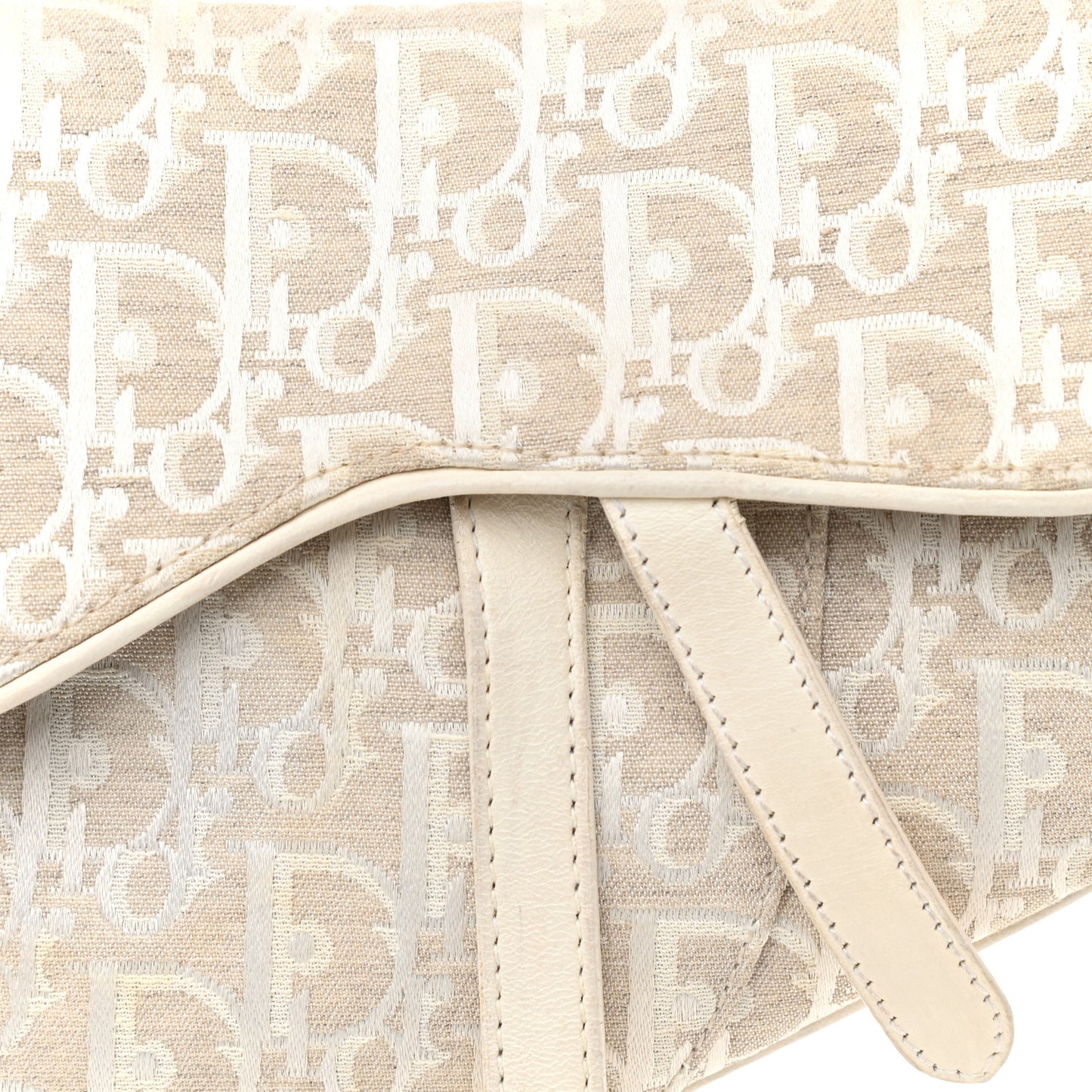 Monogram Saddle Bag White