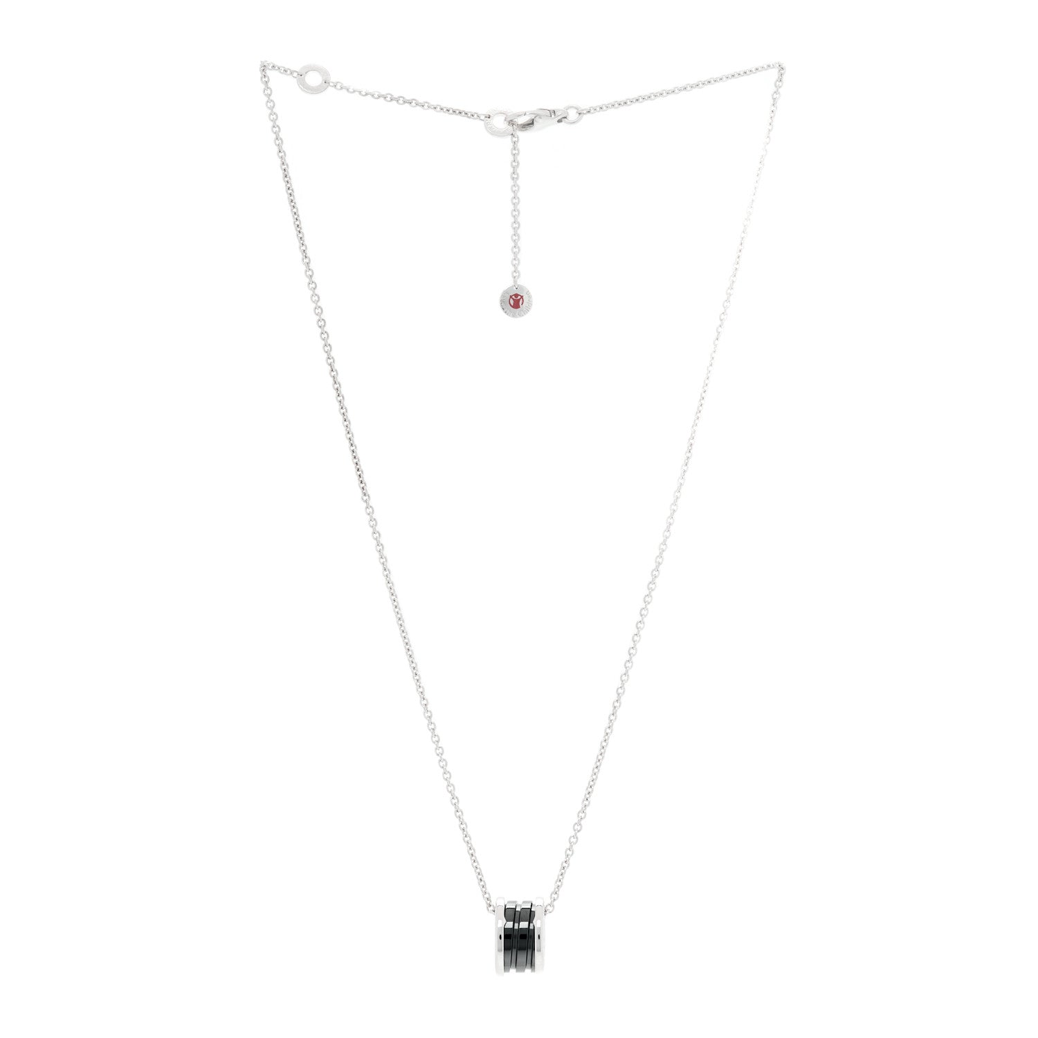 Bulgari Sterling Silver Ceramic Save The Children Pendant Necklace 2 of 8