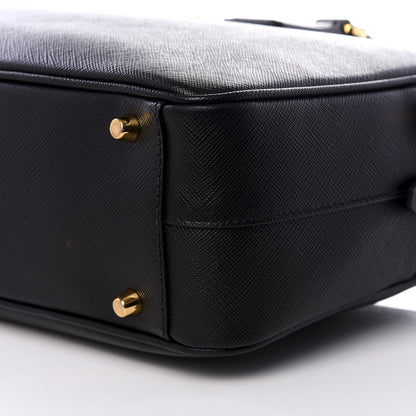 Prada Saffiano Travel Briefcase Black 7 of 8