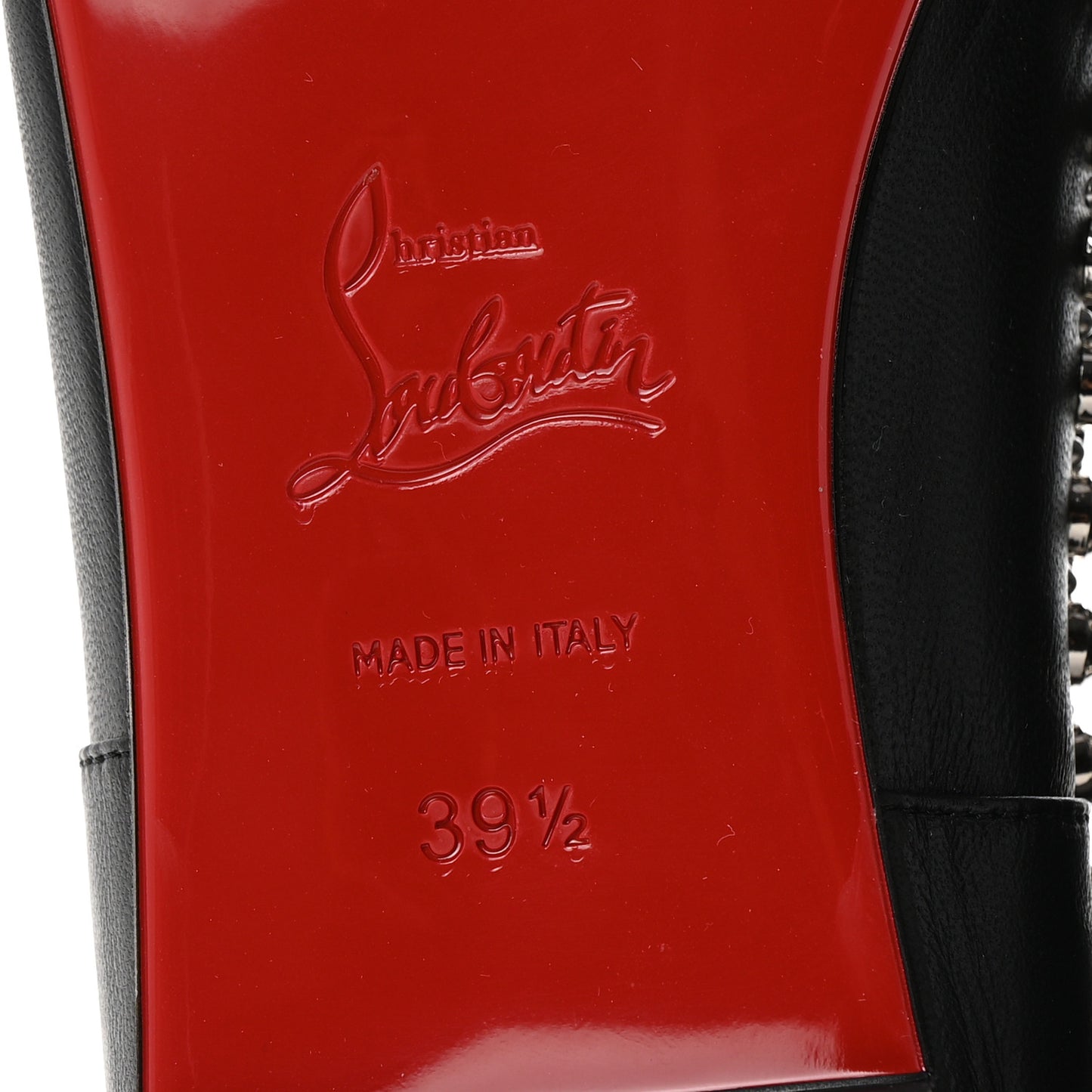 Nappa Studded Mamadrague Flats 39.5 Black