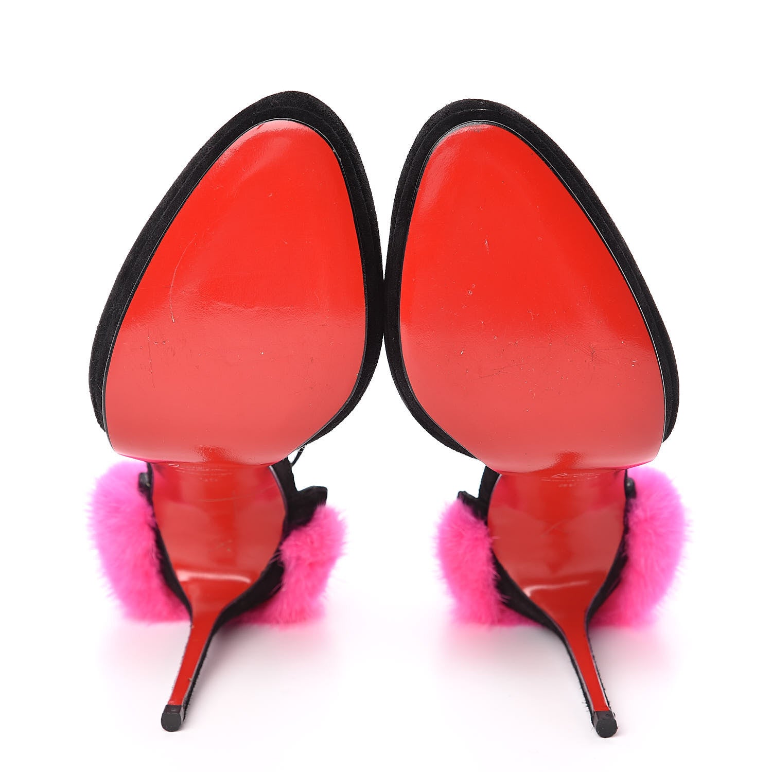 Christian Louboutin Veau Velours Crazy Fur 120 Pumps 39 Black 5 of 7