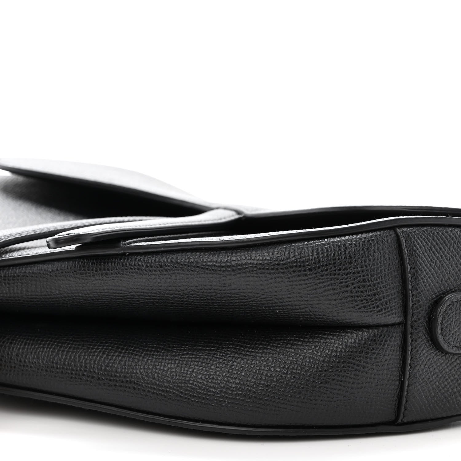 Christian Dior Grained Calfskin Saddle Bag Black 10 of 11