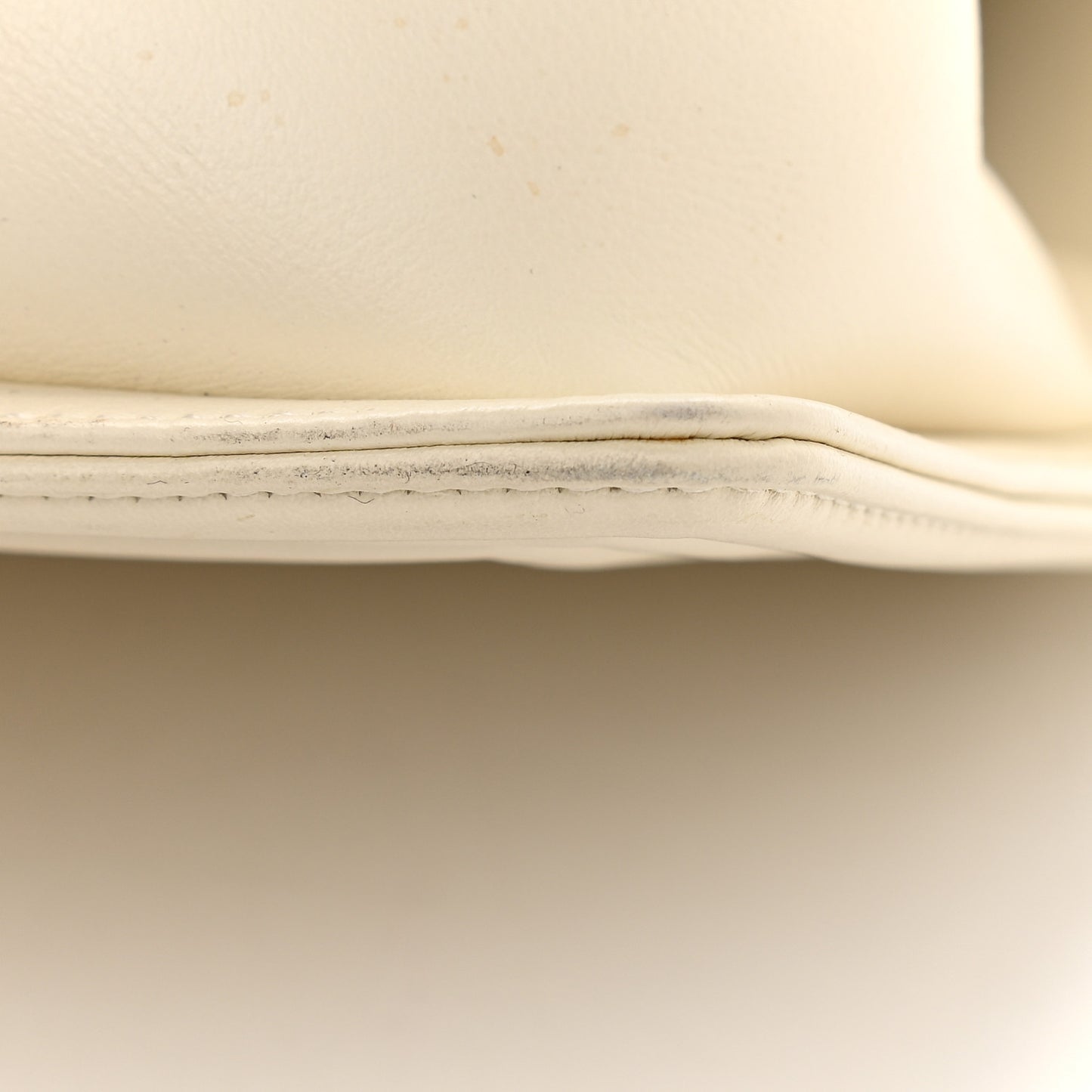 Calfskin Chevron Quilted Medium Boy Flap Ivory