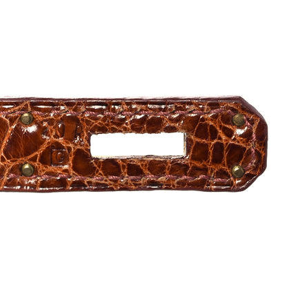 Hermes Shiny Niloticus Crocodile Kelly Sellier 28 Miel 7 of 34
