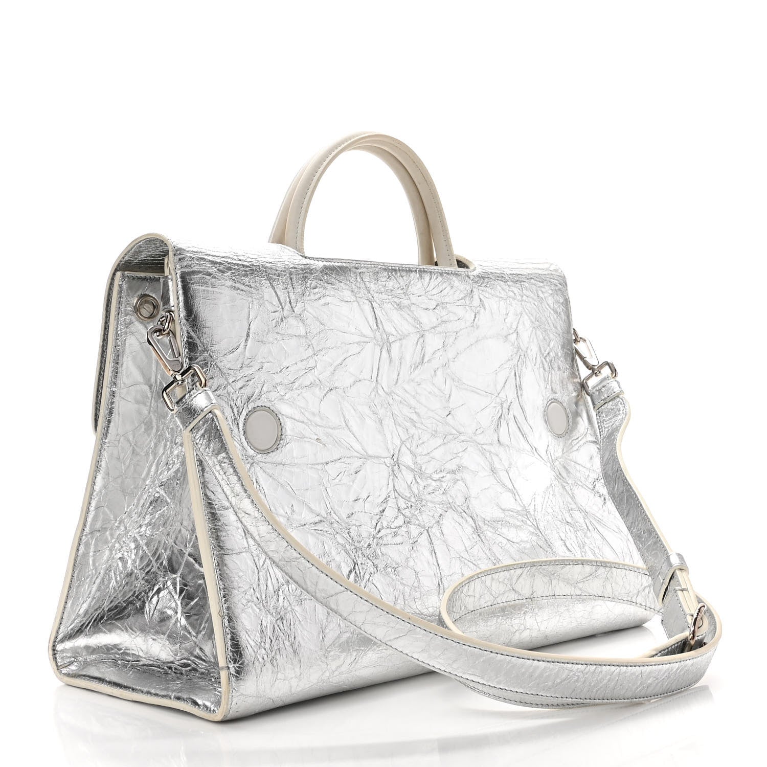 Christian Dior Metallic Calfskin Large Diorever Flap Silver 3 of 13