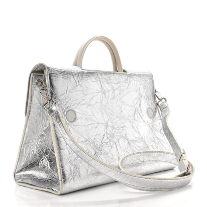 Christian Dior Metallic Calfskin Large Diorever Flap Silver 3 of 13
