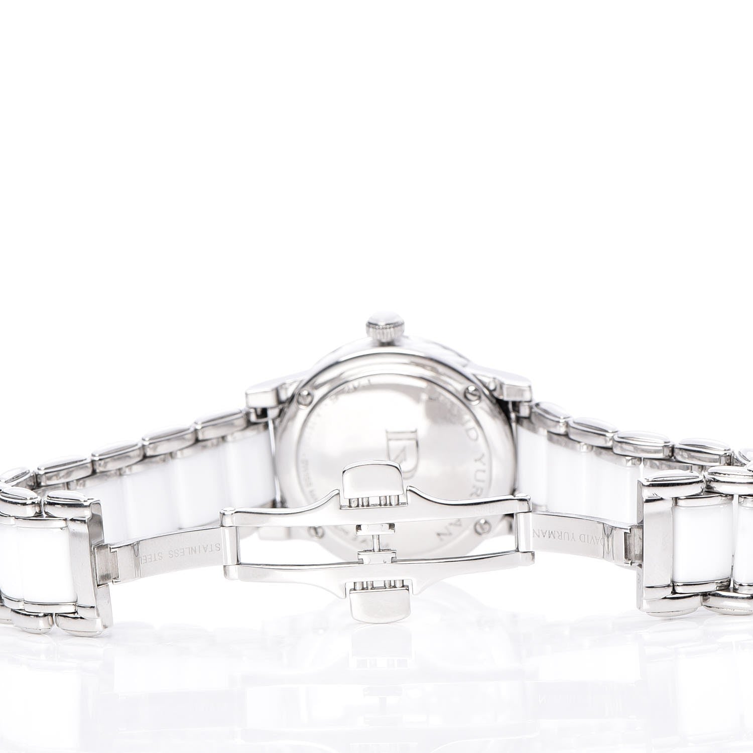 David Yurman Stainless Steel Ceramic Diamond 30mm Classic Quartz Watch White 8 of 8
