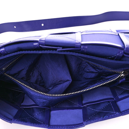 Bottega Veneta Paper Calfskin Maxi Intreccio Cassette Crossbody Bag Purple 6 of 10