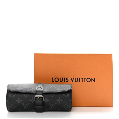 Louis Vuitton Monogram Eclipse 3 Watch Travel Case 10 of 10