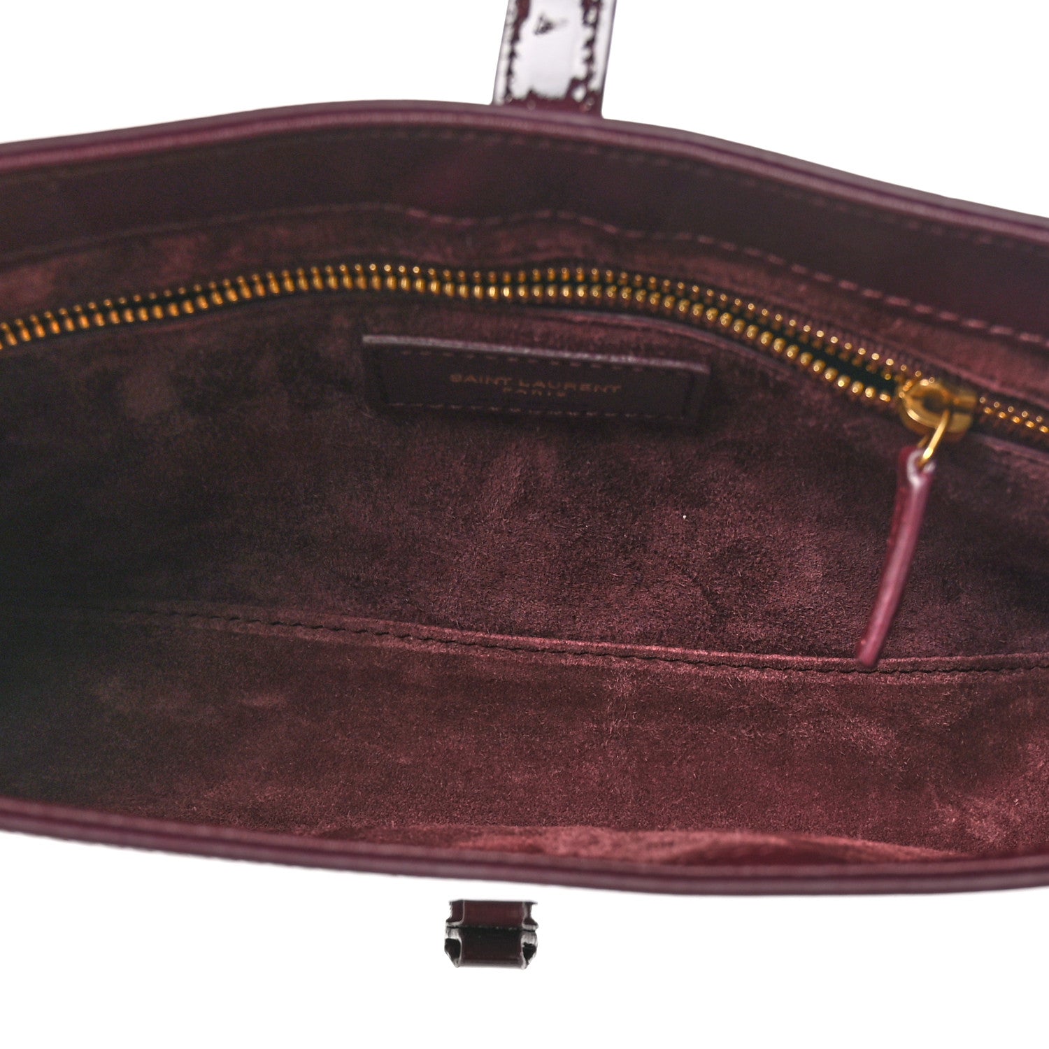 Saint Laurent Patent Le 5 A 7 Hobo Bordeaux 5 of 10