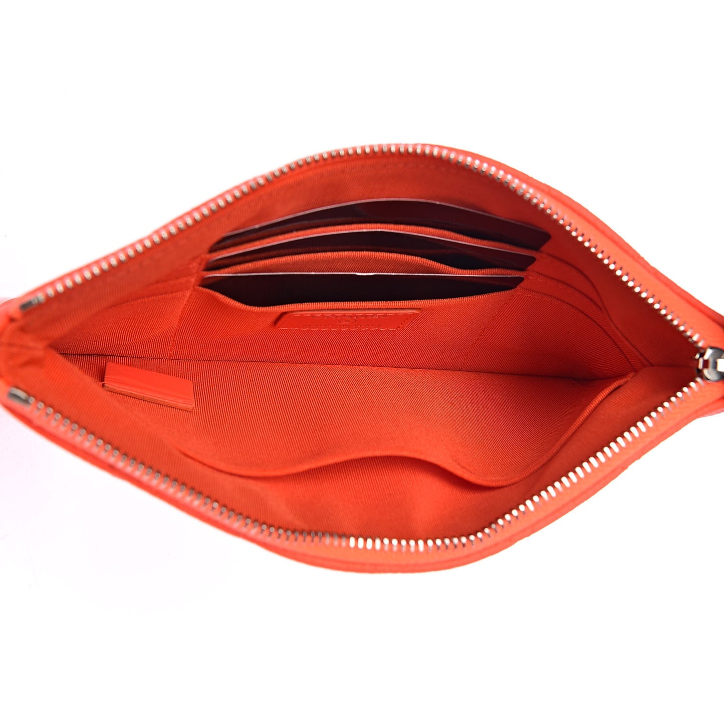 Goatskin Quilted Medium Reissue Cosmetic Case Orange